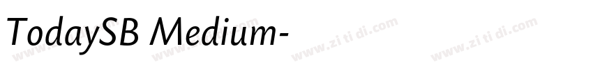 TodaySB Medium字体转换